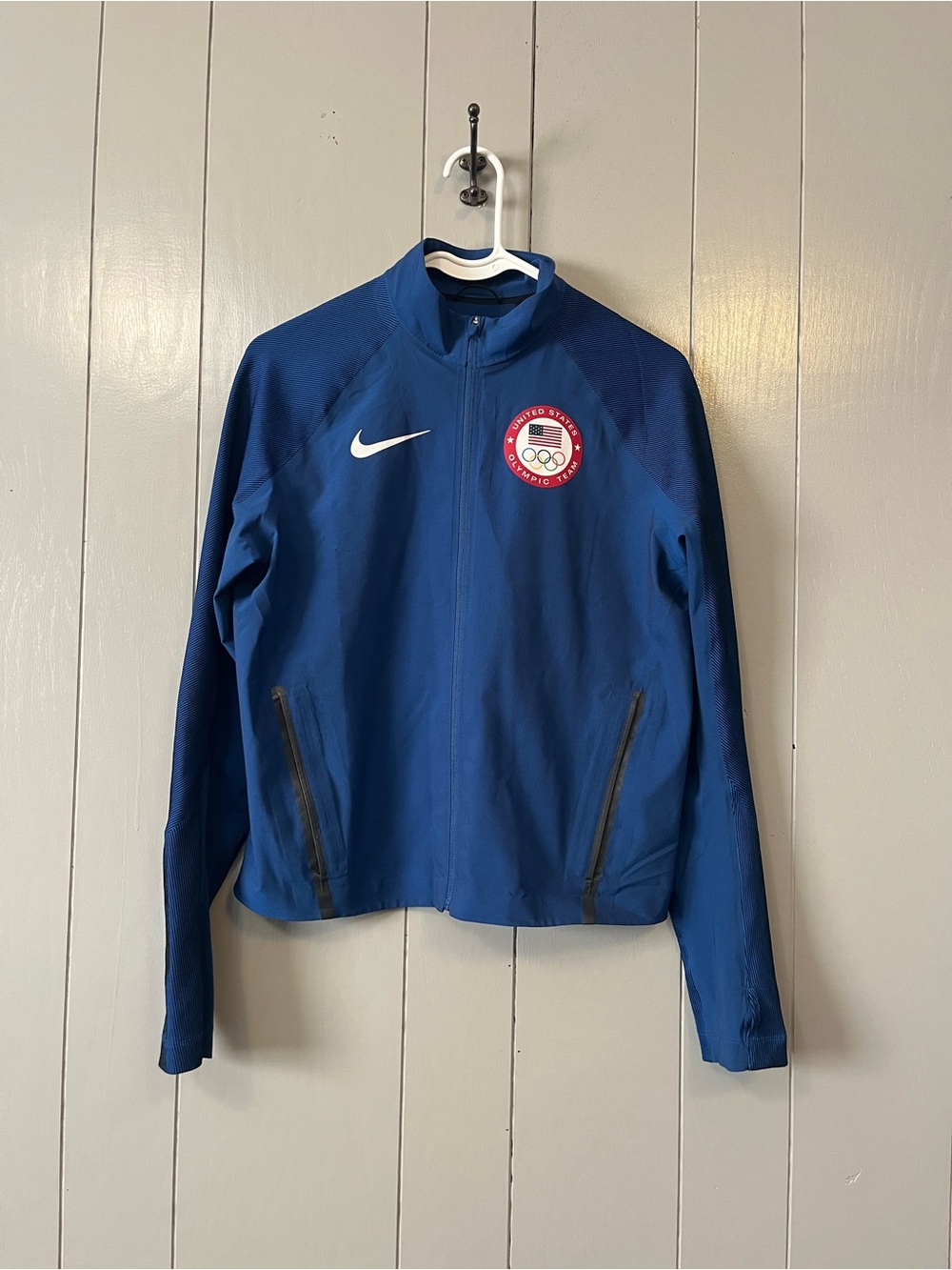Women Nike Flex Jacket Small Blue Team USA Olympic Stadium Full Zip Running 2016